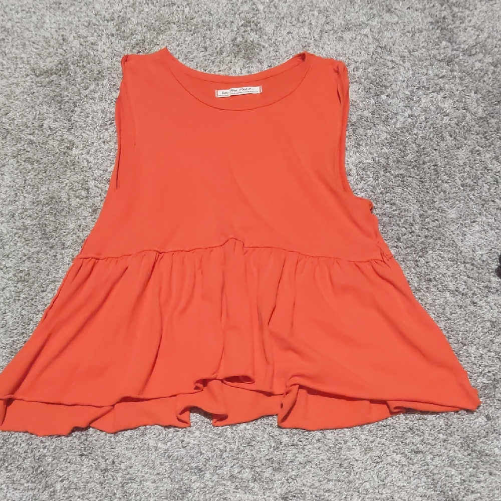 Free People Flowy Orange Tank Top